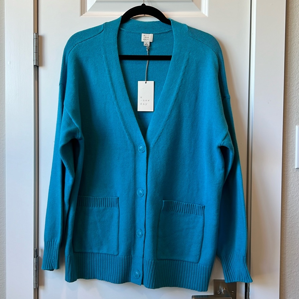 NWT Boyfriend Cardigan by A New Day, Size L, Women’s